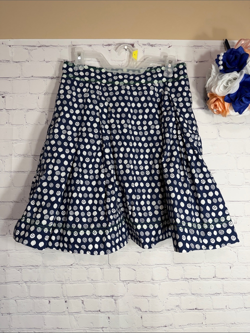 Lilly Pulitzer citrus print pleated skirt